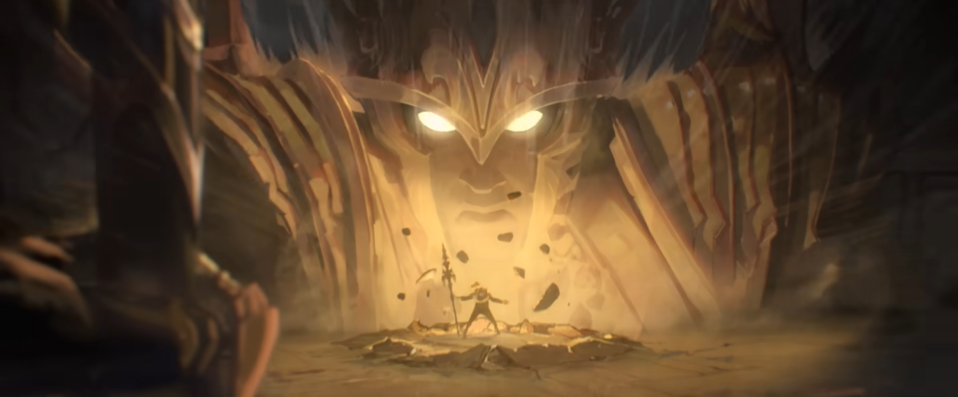 Ambition defeating Faker in the 2018 World's cinematic "RISE" by Riot Games